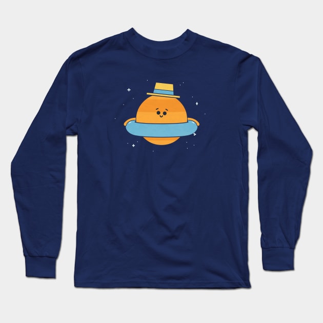 Summer Saturn Long Sleeve T-Shirt by HandsOffMyDinosaur